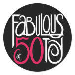 Fabulous at 50 Black Sticker