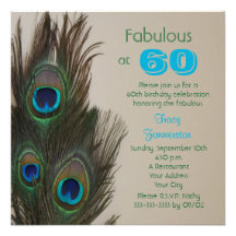 Fabulous at 60 60th Birthday Party Invitation