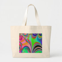Fabulous Bright Abstract Fractal Art Design Rainbo Bag