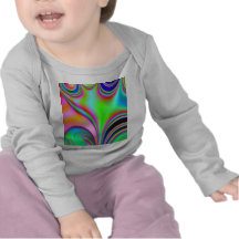 Fabulous Bright Abstract Fractal Art Design Rainbo T Shirt