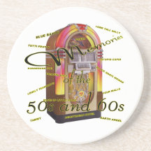 Fabulous fifties juke box beverage coasters