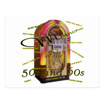 Fabulous fifties juke box postcards