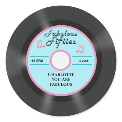 Fabulous Fifties Round Sticker by cooltees