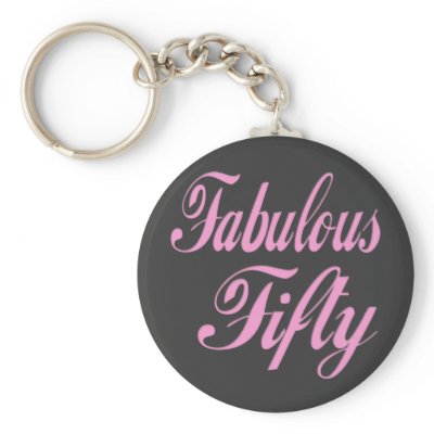 Fabulous Fifty 50th Birthday Keychain by 50th_birthday_gifts