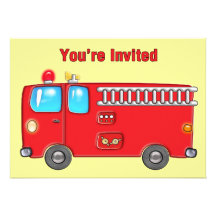 Fabulous Fire Truck Invites