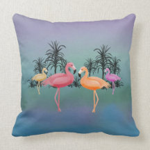 Fabulous Flamingos Decorative Pillow