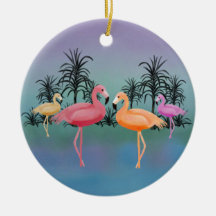 Fabulous Flamingos Ornament