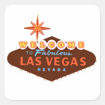 Fabulous Las Vegas Square Stickers