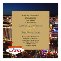 Fabulous Las Vegas Wedding Invitation