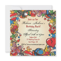 Fabulous Tattoo Party Invitation
