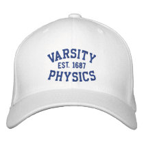 FAC, PHYSIQUE, EST. 1687 bleus et blancs chapeaux brodés