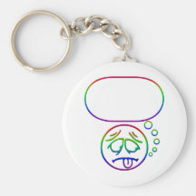 Face #8 (with speech bubble) key chain