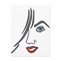 Face Girl Postcard