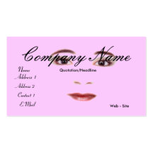 Face lips and eyes business card customizable