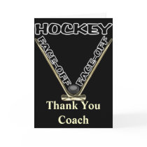 Face Off Hockey Greeting Card