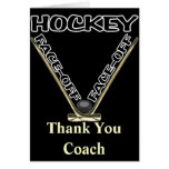 Face Off Hockey Greeting Card