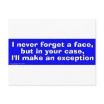 face postcards