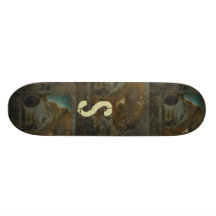 Face with mask & monogram - Graffiti Skateboard