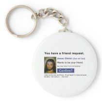 Facebook jesus key chain
