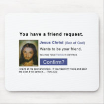 Facebook jesus mousepad