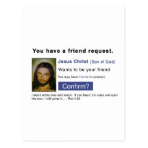 Facebook jesus post card