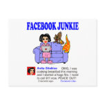 FACEBOOK JUNKIE POSTCARD