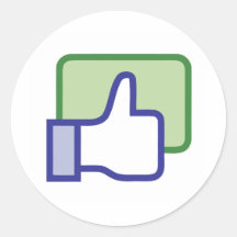 Facebook Like Button Round Sticker