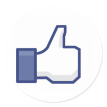 Facebook Like Button Round Sticker