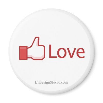 Facebook Love Button - Magnet by speedround
