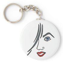 Facegirl Keychain