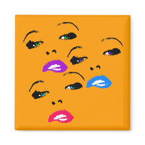 faces fridge magnets