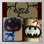 faces of grafitti print
