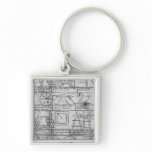 Facsimile copy of Geometrical figures Key Chain