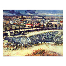 Factory Town By Vincent Van Gogh Invitations
