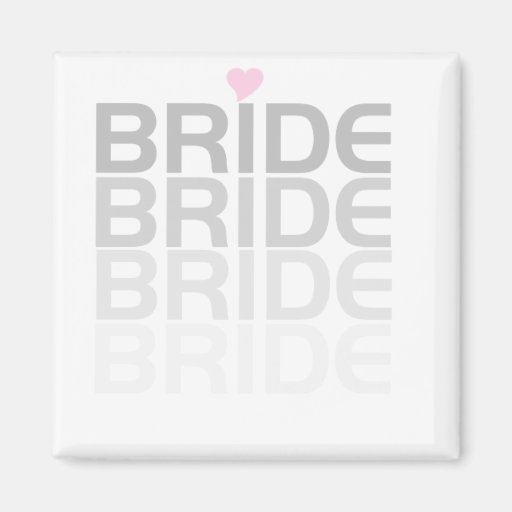 Fade Grey Bride Tshirts and Gifts Magnets
