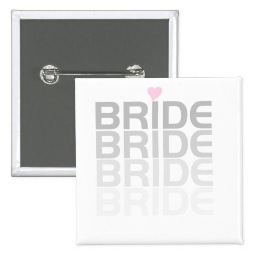 Fade Grey Bride Tshirts and Gifts Pin