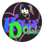 Fade to Black Round Stickers
