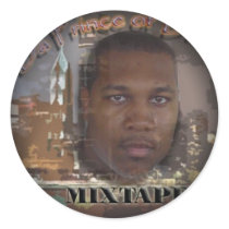 Fade to Black Round Stickers