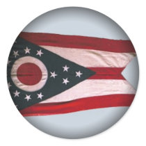 Fade to Black Round Stickers