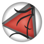 Fade to Black Round Stickers