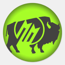 Fade to Black Round Stickers