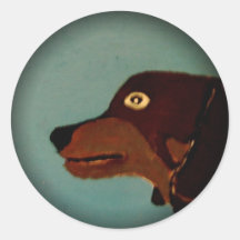 Fade to Black Round Stickers