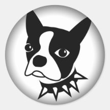 Fade to Black Round Stickers