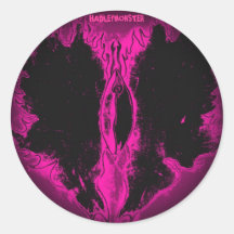 Fade to Black Round Stickers