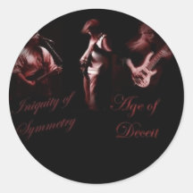 Fade to Black Round Stickers