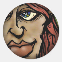 Fade to Black Round Stickers