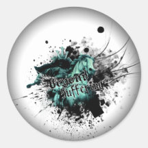 Fade to Black Round Stickers