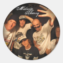 Fade to Black Round Stickers