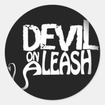 Fade to Black Round Stickers