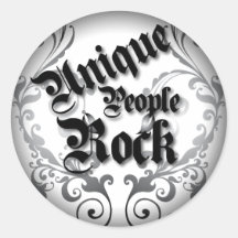 Fade to Black Round Stickers